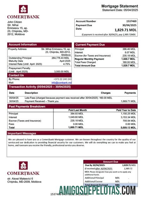 imprimível Moldávia Comerțbank Declaração de hipoteca Word e modelo PDF